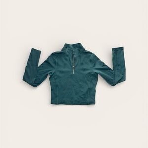 Gully Hicks Teal Long Sleeve Quarter-Zip Top
